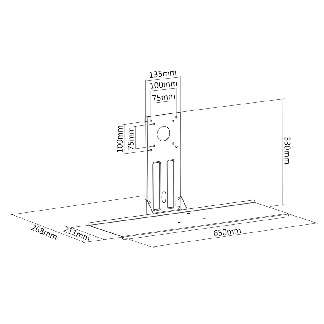 Maclean MC-756 Keyboard Mouse Tray Monitor Mount Bracket Holder VESA Standard Mounting