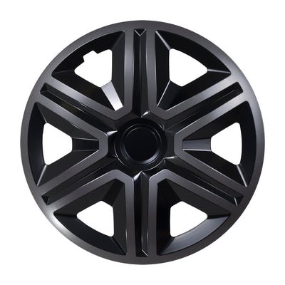 NRM Tapacubos para ruedas de 15 pulgadas, universales, 4 piezas, ABS de grafito negro, ajustables, resistentes