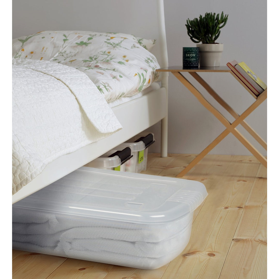 Contenedor caja debajo de la cama Cama de 25 litros con ruedas Calidad.