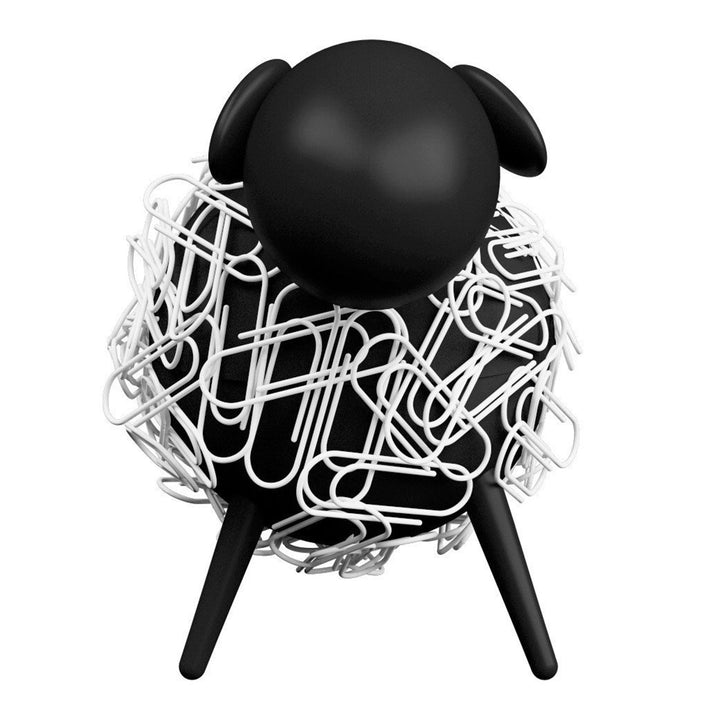 Allocacoc DH0028 Magnetic Sheep Magnetic Paper Clip Stand Organizer + 30 PCS White Paper Clips Office