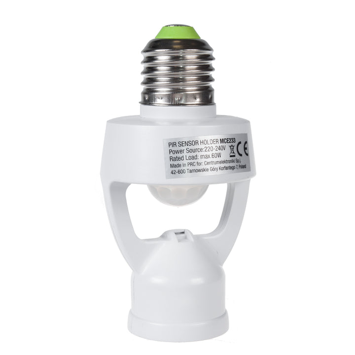 Bulb Holder with Motion and Twilight sensor E27 Socket Adapter Detection Range 360 ° Automatic Lighting