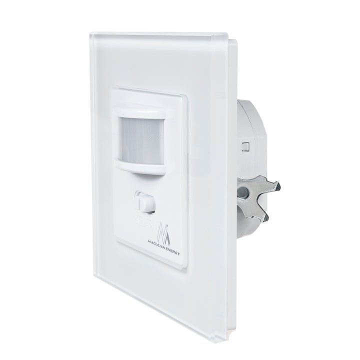 Maclean MCE240 Infrared Motion Sensor Detector PIR Wall Mount Automatic LED Lighting Glass Frame