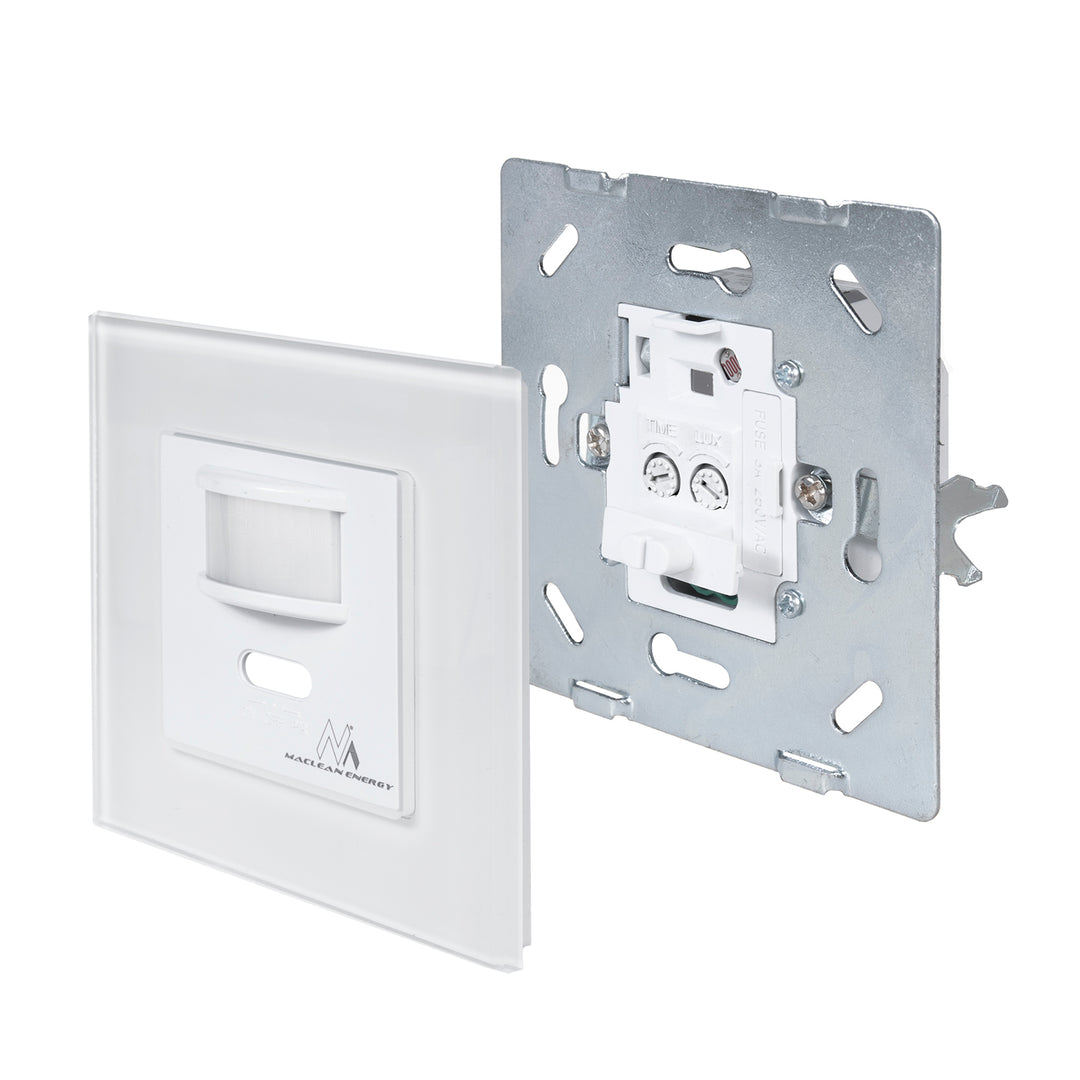 Maclean MCE240 Infrared Motion Sensor Detector PIR Wall Mount Automatic LED Lighting Glass Frame