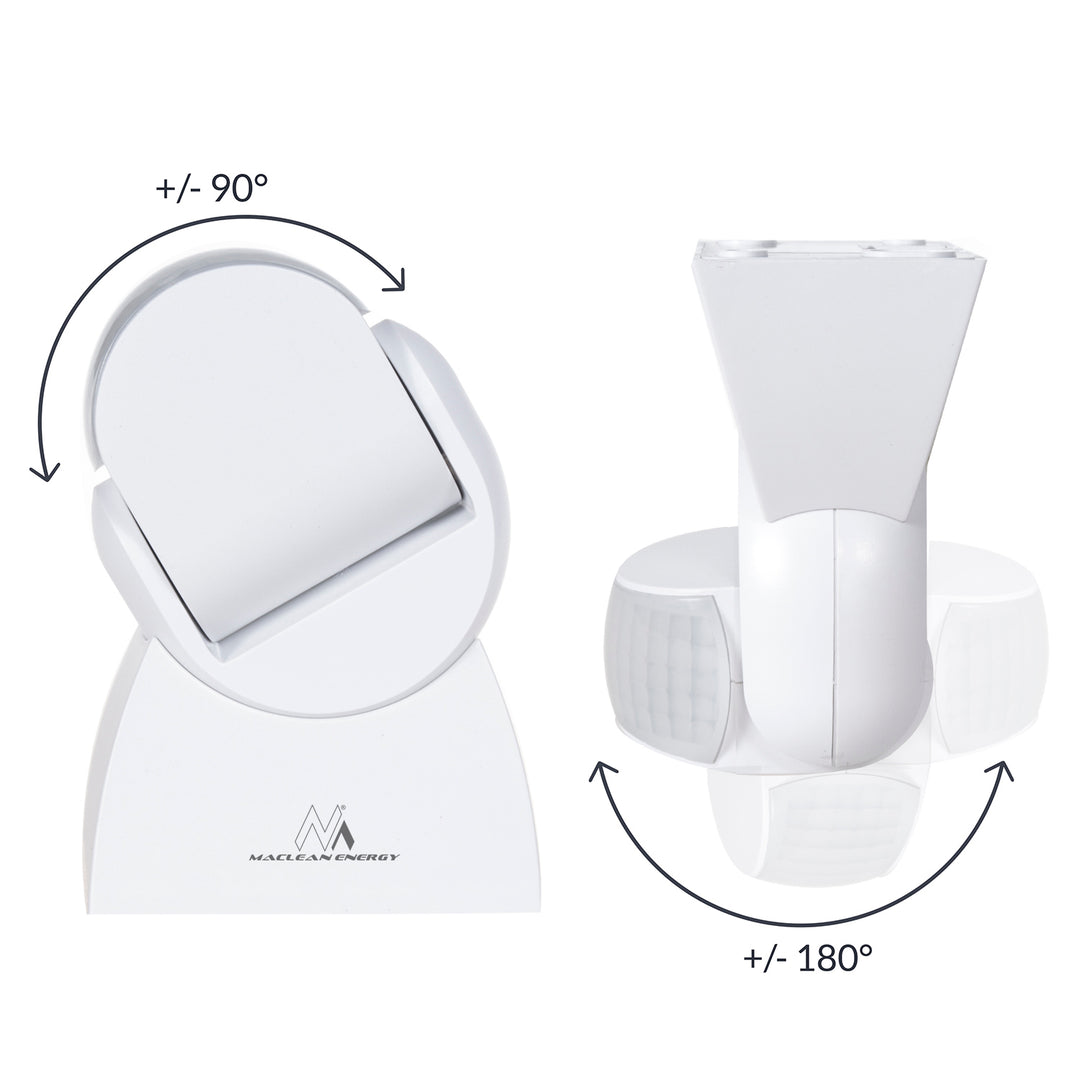 Maclean Energy MCE241 Infrarood bewegingssensor met afstandsbediening IP65, max 800W (gloeilamp), max 1200W (LED)