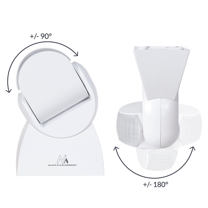 Maclean Energy MCE241 Infrarot-Bewegungsmelder mit Fernbedienung IP65, max. 800 W (Glühlampe), max. 1200 W (LED)