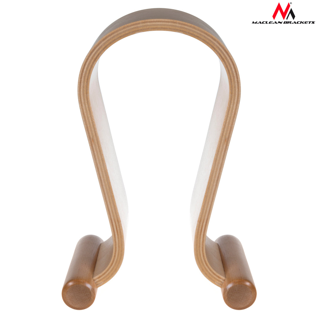 Maclean MC-815O Headphones Stand Wooden Universal Non-Slip Feet Decorative