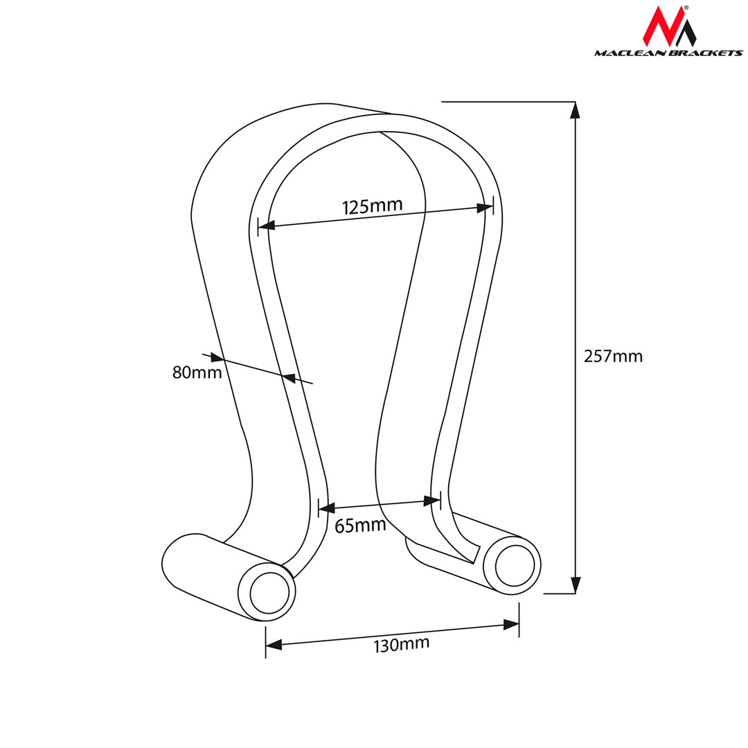 Maclean MC-815O Support pour écouteurs en bois Pieds antidérapants universels décoratifs