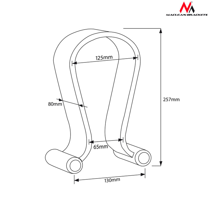 Maclean MC-815O Support pour écouteurs en bois Pieds antidérapants universels décoratifs