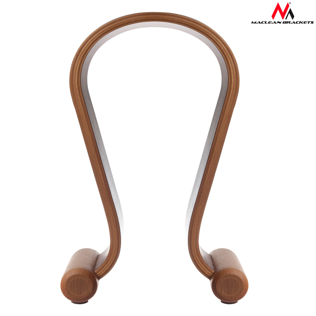 Maclean MC-815W Headphones Stand made of Wood, Colour: Nutbrown