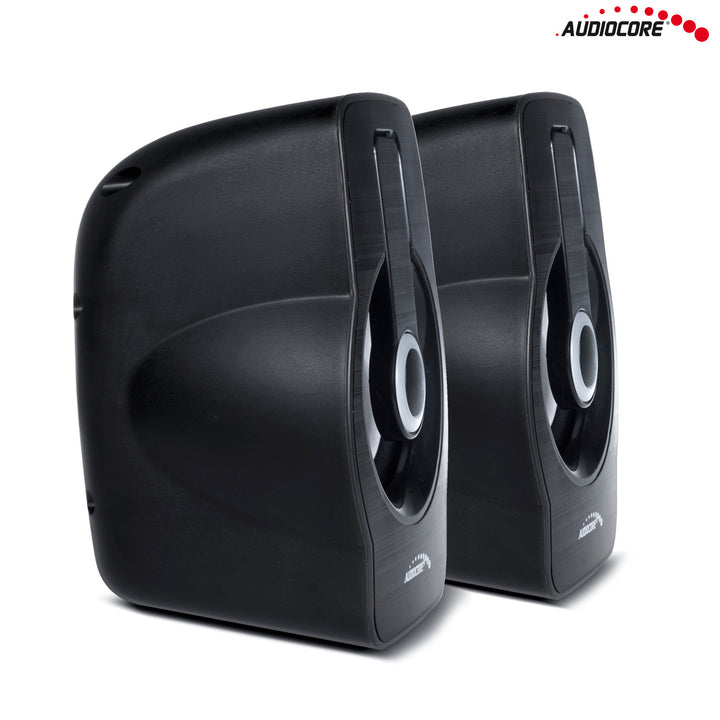 Audiocore AC855 B Altavoces Ordenador Estéreo Portátil Portátil Iluminación LED Mini Jack USB Control de Volumen 6W