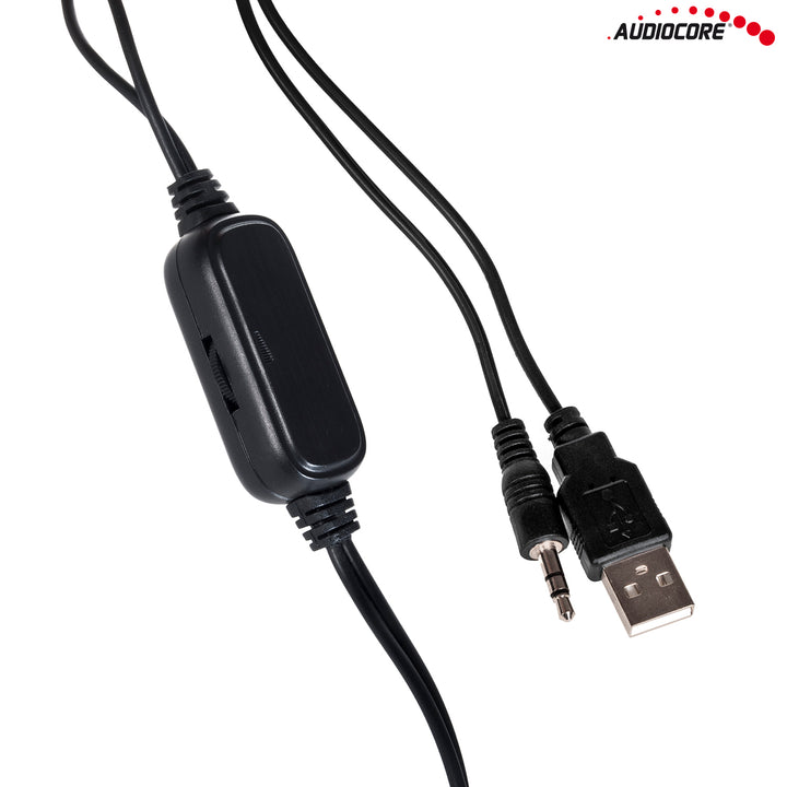 Audiocore AC855 B Intervenants Ordinateur Stéréo Laptop Voyant Portable Mini Jack USB Contrôle du volume 6W