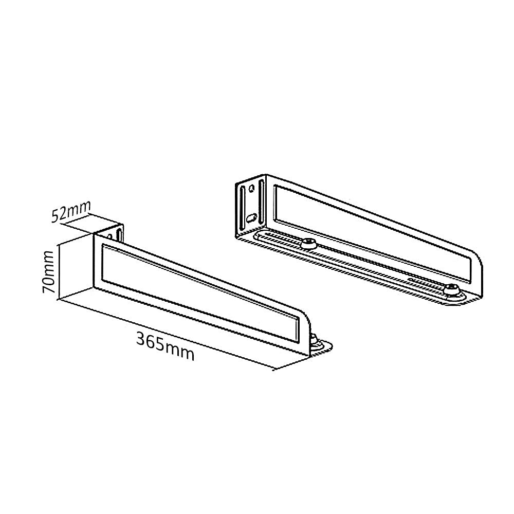 Maclean MC-807 Manches de montage mural Brackets Black Jusqu'à 35 kg