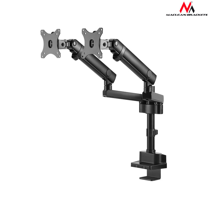 Maclean MC-812 Dual Monitor Bracket Desk Mount Holder For 2 LCD LED Monitors 17'' - 32" 8kg Vesa