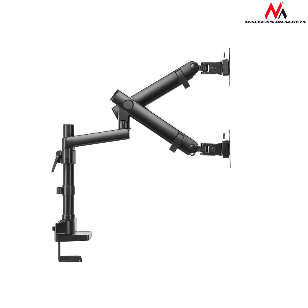 Maclean MC-812 Dual Monitor Bracket Desk Mount Holder For 2 LCD LED Monitors 17'' - 32" 8kg Vesa