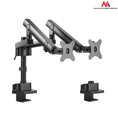 Maclean MC-812 Dual Monitor Halterung Tischhalterung für 2 LCD-LED-Monitore 17'' - 32" 8kg Vesa