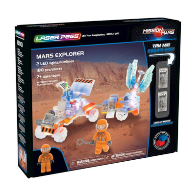 LASER PEGS LED-beleuchtetes Bausteine-Set – Mars Explorer – 180 Stück