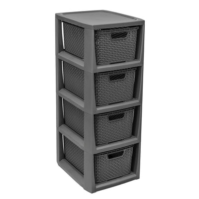 Bookcase with 4 BranQ baskets anthracite high quality workmanship