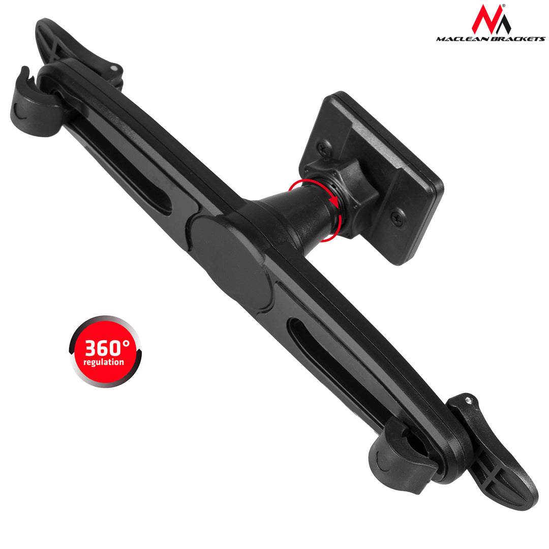 Maclean MC-821 Soporte magnético universal para coche Tablet Smartphone de 10 pulgadas Soporte de 360° con soporte giratorio para reposacabezas