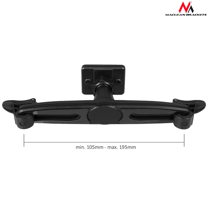 Maclean MC-821 Soporte magnético universal para coche Tablet Smartphone de 10 pulgadas Soporte de 360° con soporte giratorio para reposacabezas