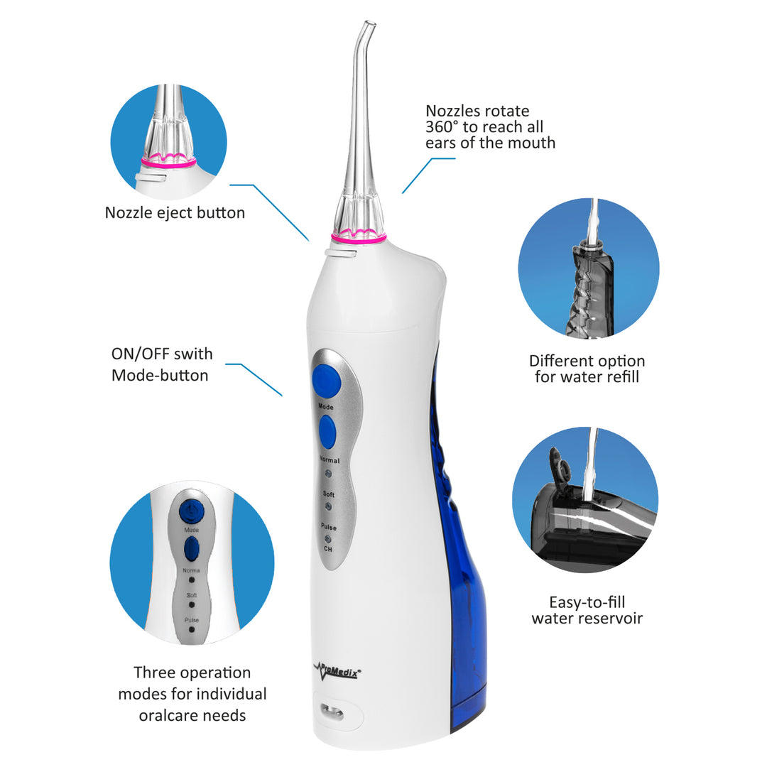 Irrigatore dentale wireless  Promedix PR-770 IPX7 colore bianco