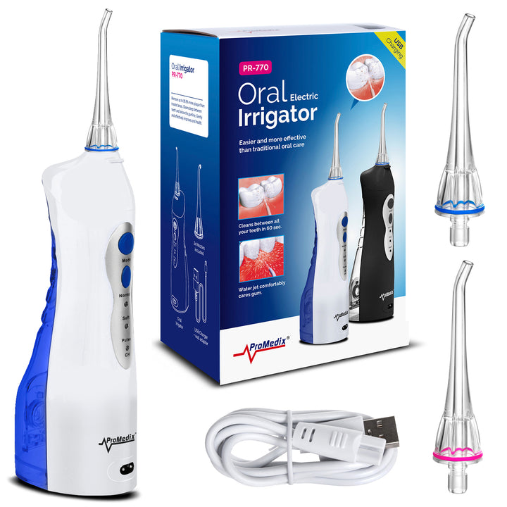 Irrigador dental inalámbrico de Promedix PR-770 IPX7