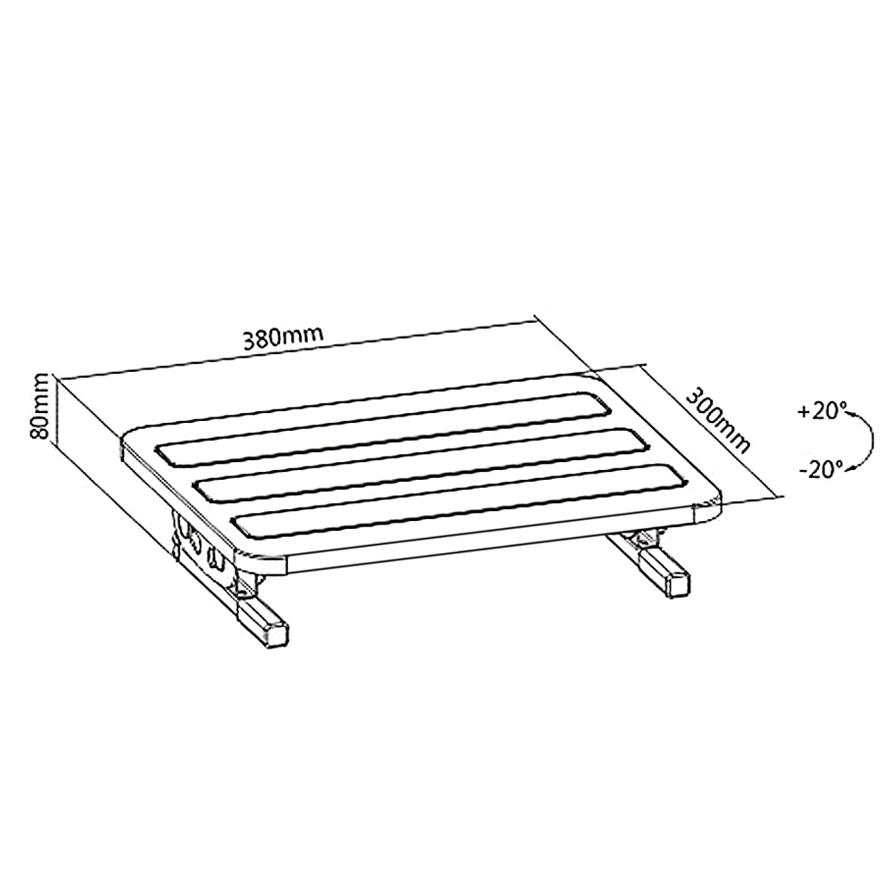 Maclean Brackets MC-831 - Stufenlos einstellbarer Neigungswinkel