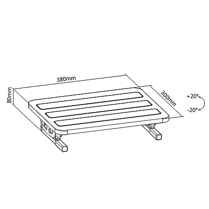 Maclean Brackets MC-831 - Stufenlos einstellbarer Neigungswinkel