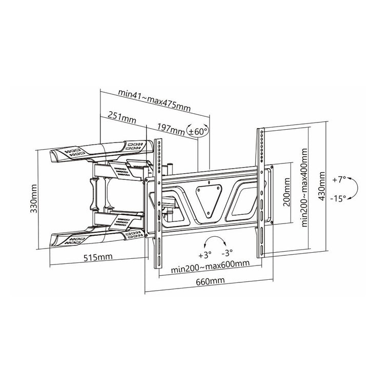 Maclean Brackets MC-832 - OLED QLED LCD LED Plasma TV