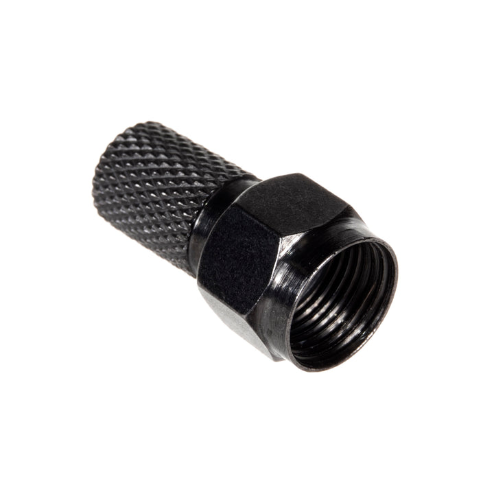 Maclean TV Systems MCTV-903 F Type Professional Satellite Connector 6.8mm RG5.9, RG6 black nickel with gasket