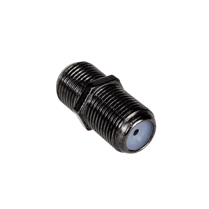 Maclean MCTV-904 F-Type to F-Type Extender Connector Professional Transition Plug Black Nickel Plated Metal