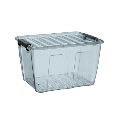 Container met deksel Plast Team Home Box 15L transparant grijs