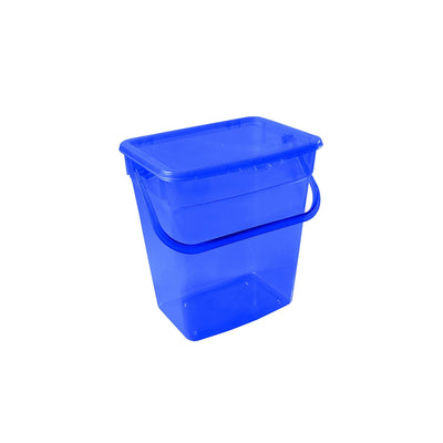 Plast Team 6L poedercontainer transparant blauw
