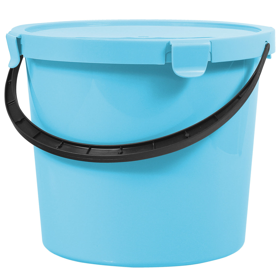 Eimer mit Plast Team Berry 10l Deckel Hellblau – Euroelectronics EU