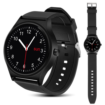 NanoRS RS100 Smartwatch Bluetooth Zwart 32Mb RAM ROM Geheugen Hartslag Stappenteller Alarm SMS