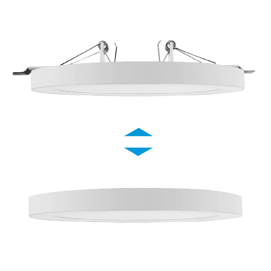 Led4U LD141 Panneau de plafond LED 7 en 1, surface dissimulée, ultra fin, 24 W, 3 couleurs (WW, NW, CW), alimentation intégrée pour micro-ondes