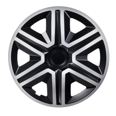 NRM 14 "Roulette de roue" Universal 4 PCS ABS Weather Resistant Black Silver