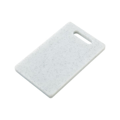 La petite planche à découper Rotho en granit blanc est durable et esthétique
