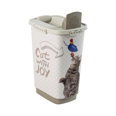 Rotho Cody Cat 25L voedselcontainer met openende dispenser