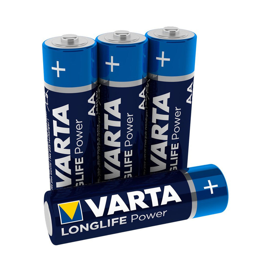 4x Varta Longlife Power AA LR6 R6 alkaline batteries