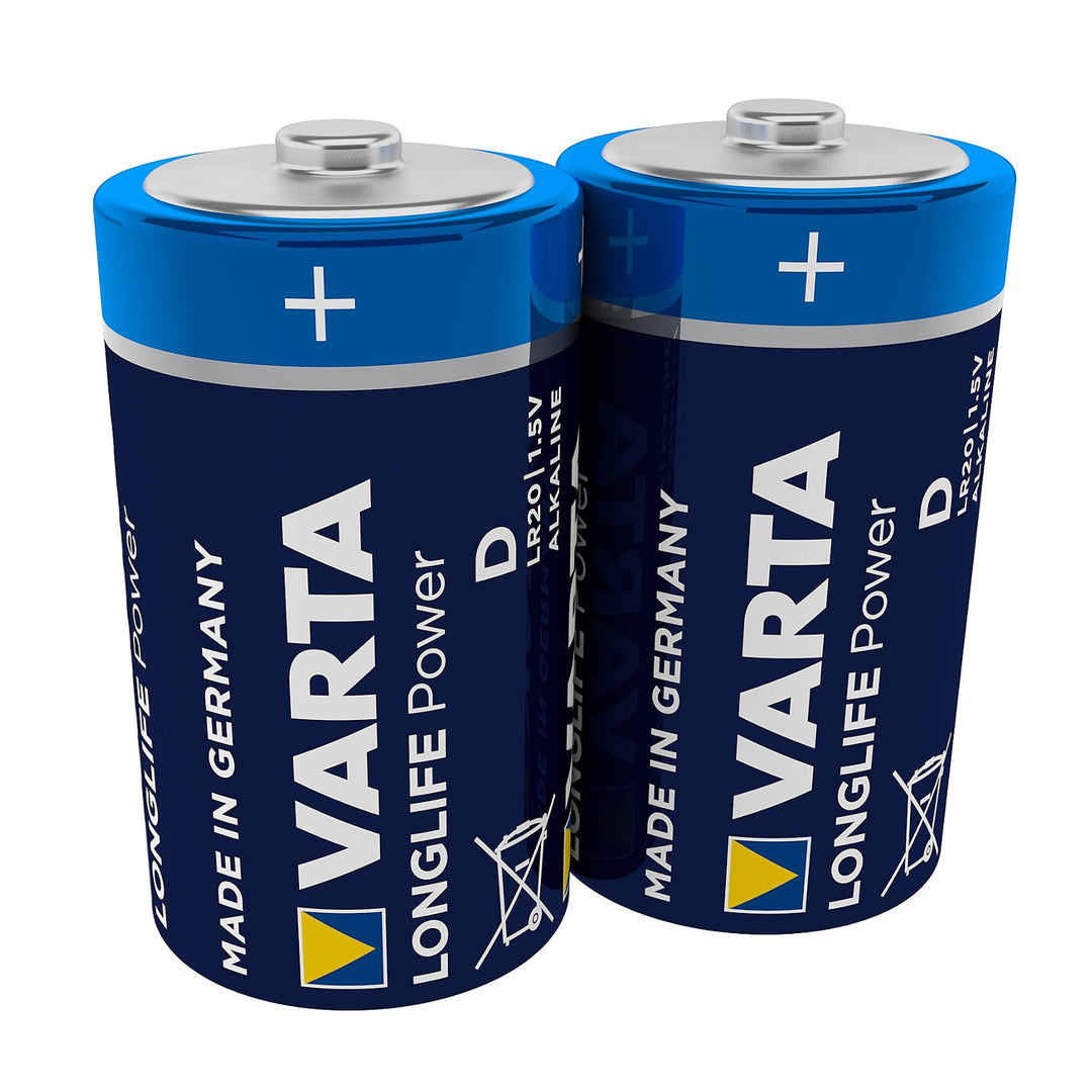 2x Varta Longlife Power R20 Alkaline Batterien, hohe Qualität