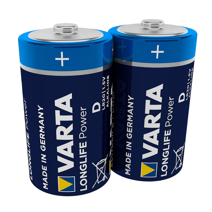 2x baterías alcalinas Varta Longlife Power R20, de alta calidad