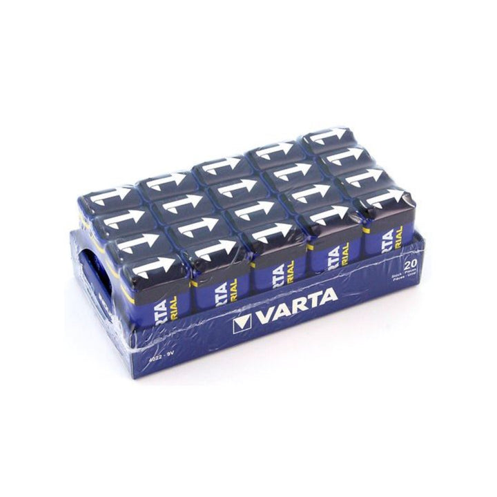 20x Varta Industrial 6LR61 9V piles alcalines Foil