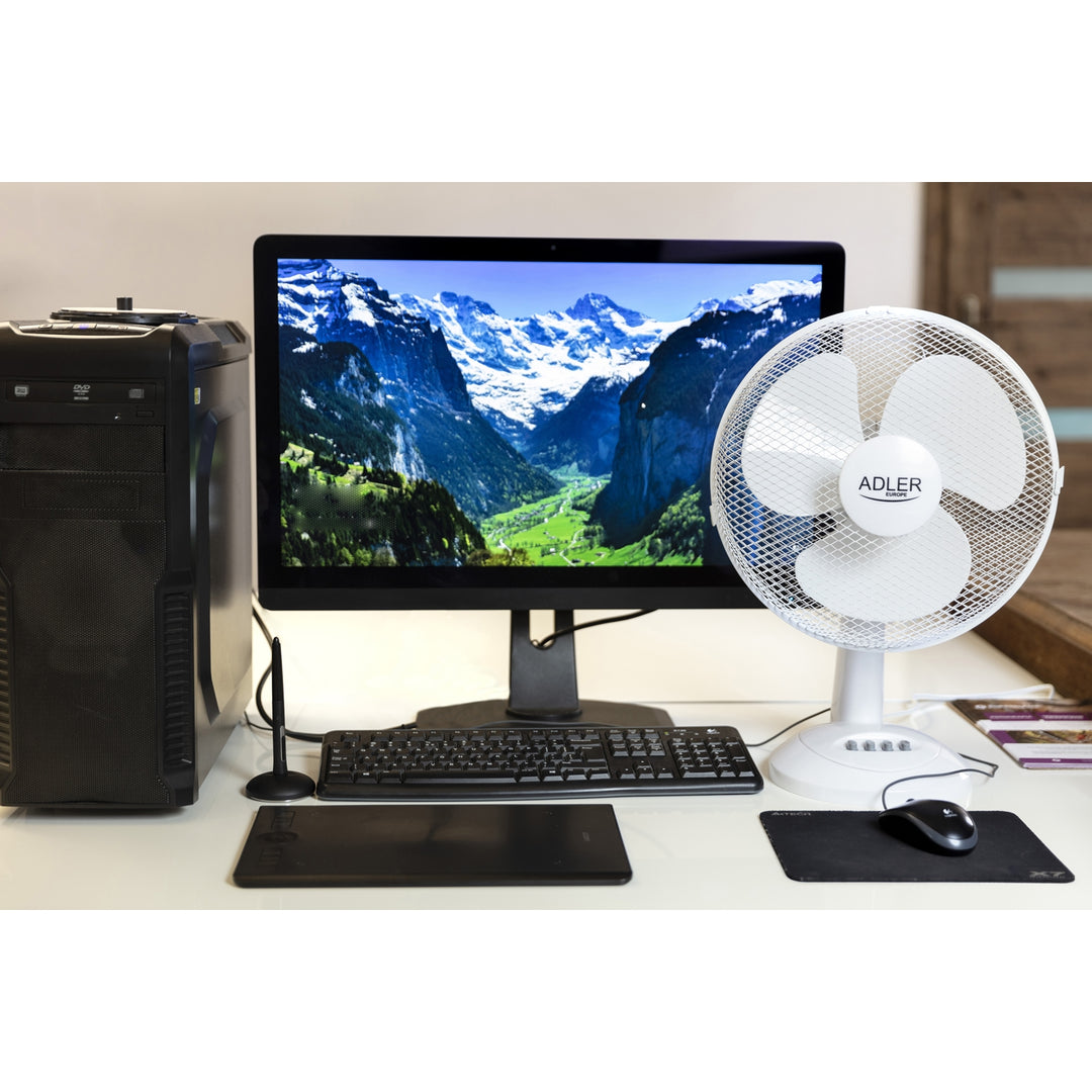 Table Desk Fan Rotating Oscillation Portable Cooling Air Adjustiable 40cm 90W