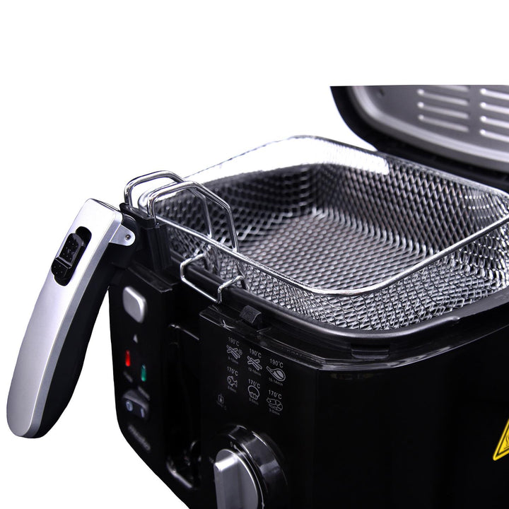 Mesko Friteuse à huile profonde 2.5L 1800W avec filtre indicateur LED Température réglable