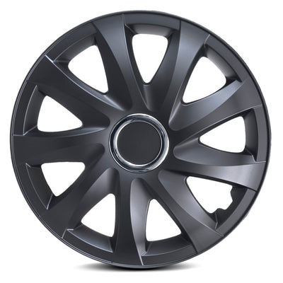 16 '' Hubcaps Wheel Trims Cover-NRM Drift Black Matt-Set von 4