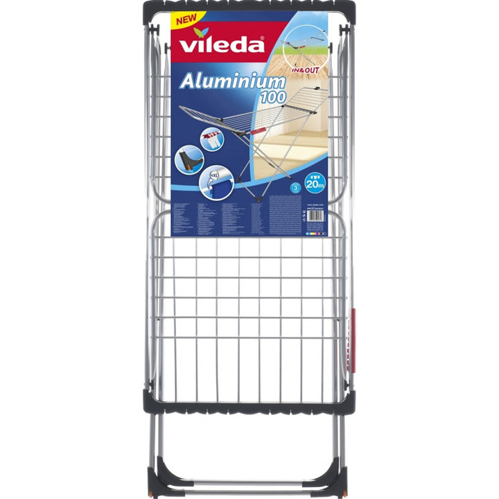Vileda Aluminum 100 laundry dryer resistant to rust and harsh weather conditions