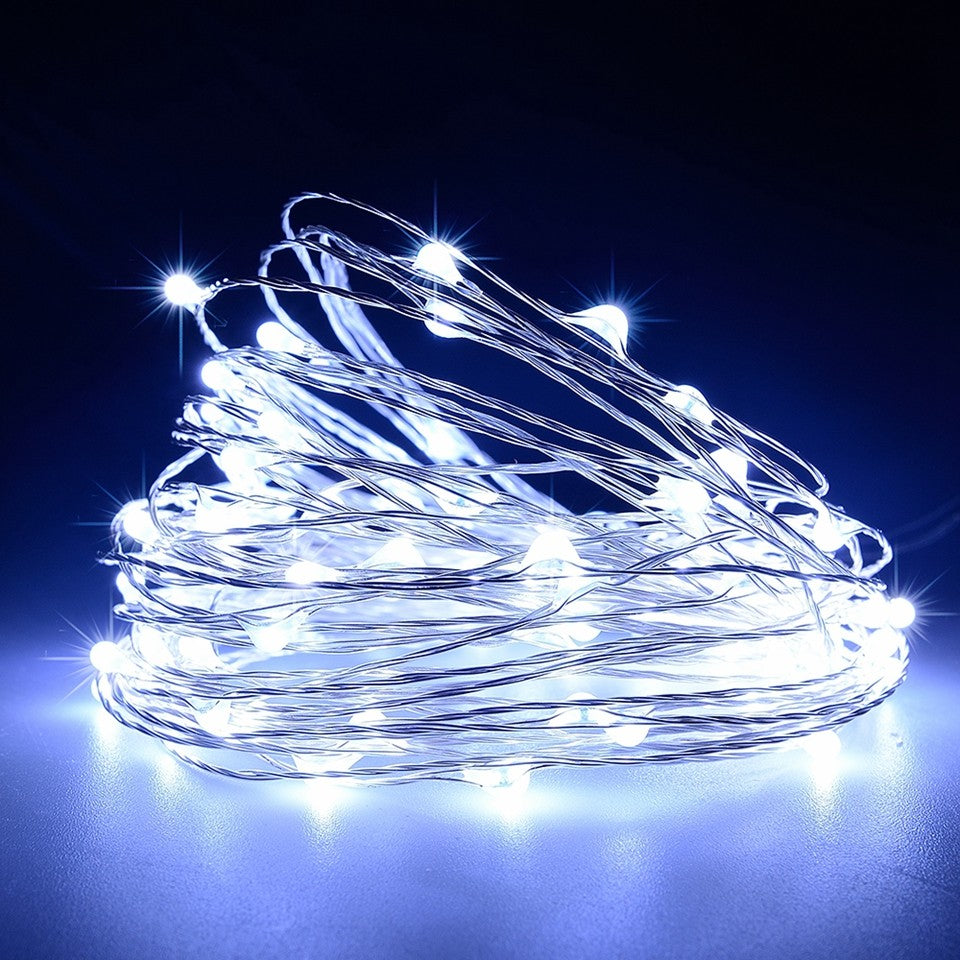 GreenBlue GB164 Solar Christmas Fairy Lights 100 LED 10m 600mAh