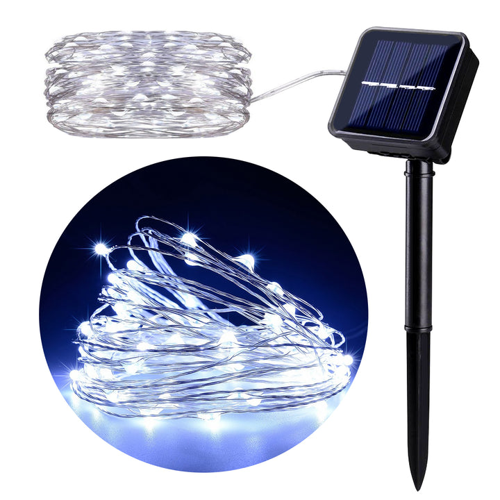 Guirlande lumineuse de jardin solaire décorative 100 LED 10m 600mAh GreenBlue GB164