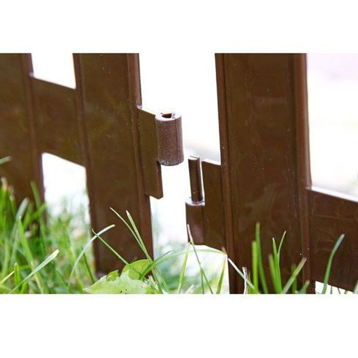 PROSPERPLAST Garden Classic IPŁSU R222 Garden Short Small Fence Brown 3.2m Edging Fencing Flowerbed Lawn Border Sturdy