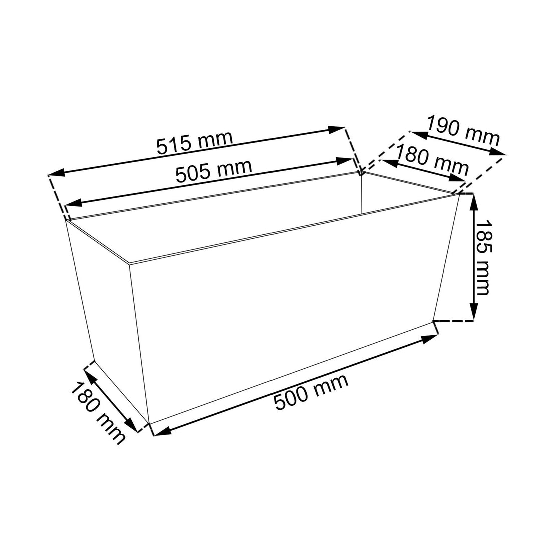 Pot de fleurs avec insert Prosperplast Rato DRTC500 S433 anthracite